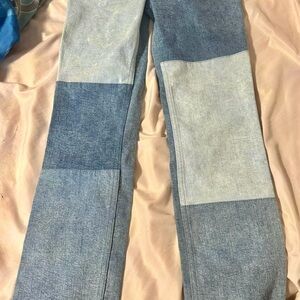 Patchwork Blue Jeans
